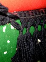 Sofa damaged by Anthrenus woolly bear larvae